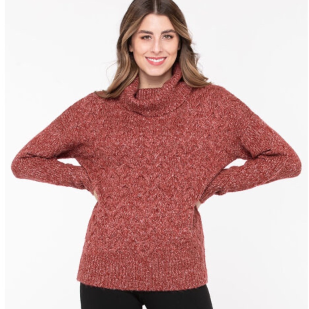 Ricki’s - Cable Knit Sweater - Chili Pepper Mix